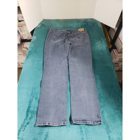 Levis 505 Jeans Size 12 Short Womens Blue Stretch Pants Mid Rise Curvy Straight - Picture 11 of 15